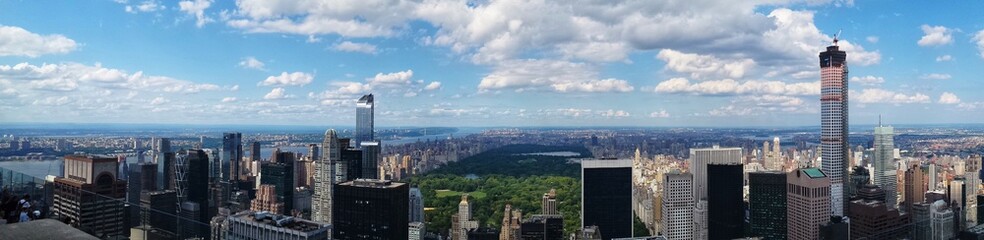 New York City skyline, panoramic view