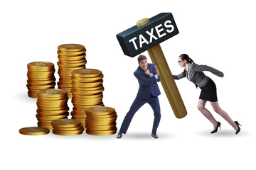 Business people in tax concept