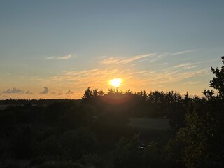 sunset in the mountains