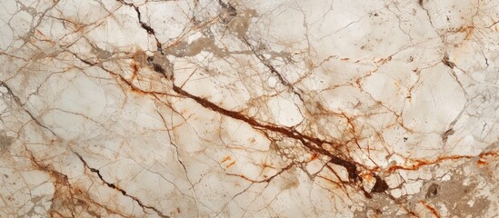 Detailed shot of a marble texture showing intricate cracks resembling a natural landscape with elements like rocks, soil, and bedrock