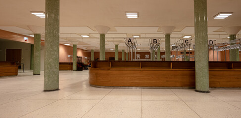 Large manned wardrobe at a concert hall.