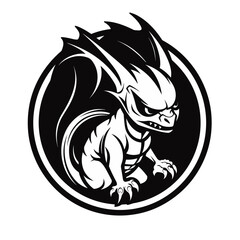 chupacabra monster  vector illustration isolated transparent background logo, cut out or cutout t-shirt print design