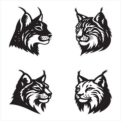Silhouette Vector design of a 'Eurasian lynx Icon © AL