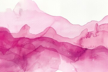 Abstract watercolor paint background dark Pink gradient color with fluid curve lines texture