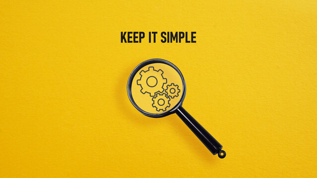 Keep it simple is shown using the text