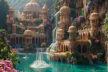 Step into the legendary paradise of Xanadu, where opulence and beauty converge in a utopian landscape of grand palaces, lush gardens, and intricate waterways. Experience timeless splendor amidst majes