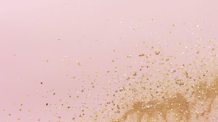 Pink and Gold Glitter Gradient Background with Subtle Elegance