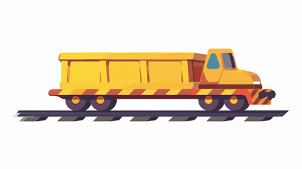 Yellow cargo track vector isolated cartoon vector