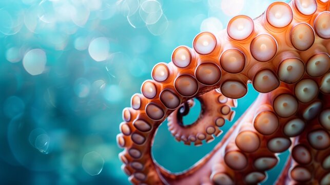 Les tentacules d'une pieuvre dans l'eau de la mer sous les rayons du soleil &raquo; IA g&eacute;n&eacute;rative