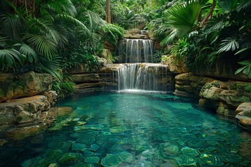 Naklejka premium Witness the haunting beauty of the ancient temple ruins on the island of Thule, where crumbling stone structures are entwined with vines and moss, hinting at a lost civilization and forgotten powers