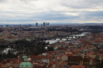 Panorama Pragi - obrazy, fototapety, plakaty
