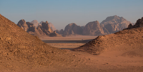 landscape in the desert Wadi Rum, Jordan