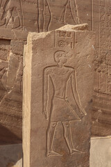 old egypt carvings and hieroglyphs at tombs of nobles in West Aswan, Egypt