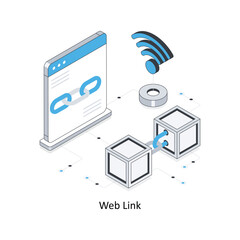 Web link isometric stock illustration. EPS File stock illustration