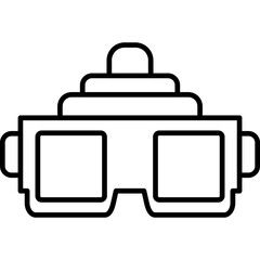 Virtual Glasses Icon