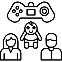 Family Game Night Icon