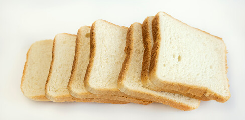 Sliced toasted bread. The concept of baking bread.