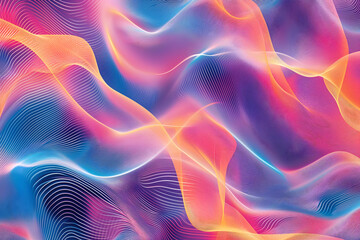 Obraz premium Colorful swirl waves abstract background. Beautiful gradient smooth texture.