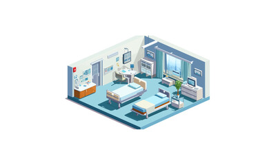 Obraz premium coffee shop interior isometric vector flat isolated illustration