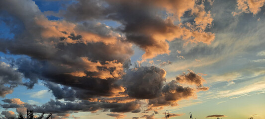 sunset over the mountains