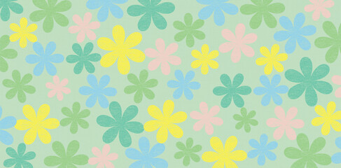 レトロ｜花｜テクスチャ｜背景