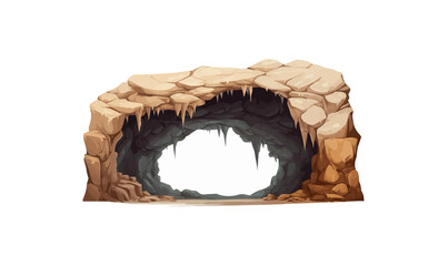 Large rock isolated vector style on isolated background illustration