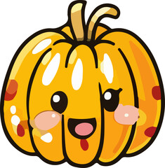 Fototapeta premium An adorable, anthropomorphic fruit with a radiant smile and blushing cheeks, bringing a playful and refreshing energy.