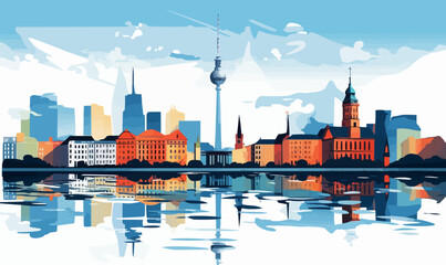 Fototapety  Berlin vector flat minimalistic asset isolated illustration