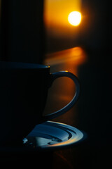 コーヒーと朝日