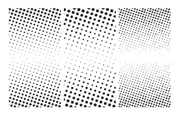 Seamless Vector Frame Minimalist Halftone set Design