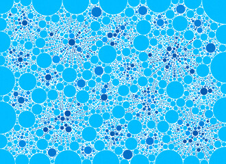 Abstract blue firework circle pattern