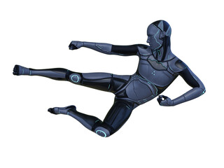 男性サイボーグ　3DCGレンダリング