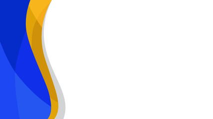 simple blue and orange vector corporate template background with flat design and copy space suitable for presentation