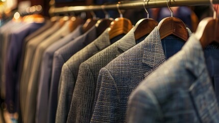 Obraz premium Elegant Suits Displayed in a Sophisticated Store