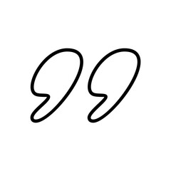 Quote icon vector. Quotation mark symbol.