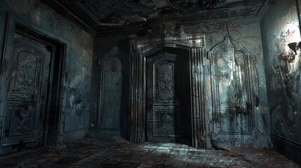 Decayed Opulence, A Once Majestic Hall Whispered Elegance