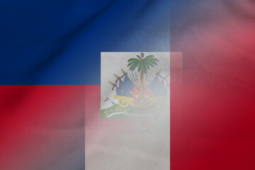 Haiti and France state flag transborder relations FRA HTI