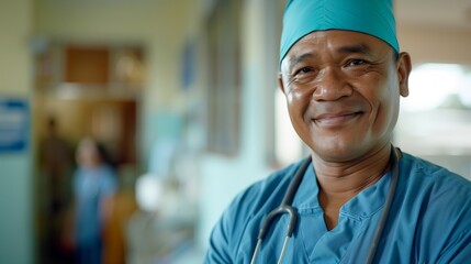 portrait of a smiling surgeon