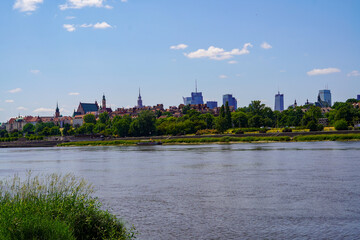 river embankments of the Vistula in Warsaw