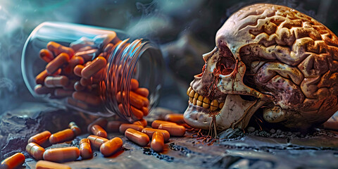 Death of you, medicine and drugs, ai generated.