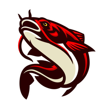 recommend clip art: Catfish Logo Cartoon Mascot Design Illustration