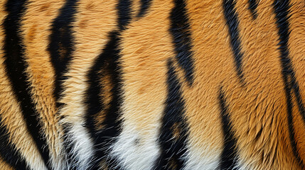 Background with a pattern of tiger stripes, tiger color. Tiger skin background . Generative Ai - obrazy, fototapety, plakaty