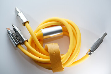 Close up of fast charger cable