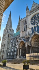 La cathédrale de Chartres vu de la façade sud