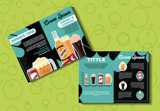 Drinks Black and Green Brochure