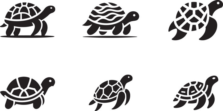 Turtle silhouette vector illustration