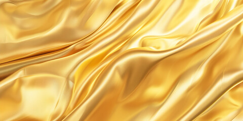 Gold satin fabric, luxury