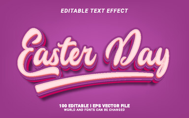 easter day lettering editable text effect