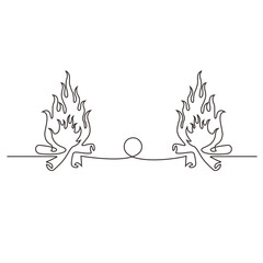 Fire line art with attractive continuous lines