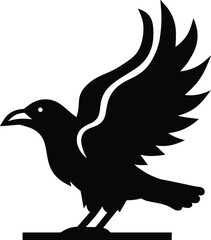 Black crow logo design